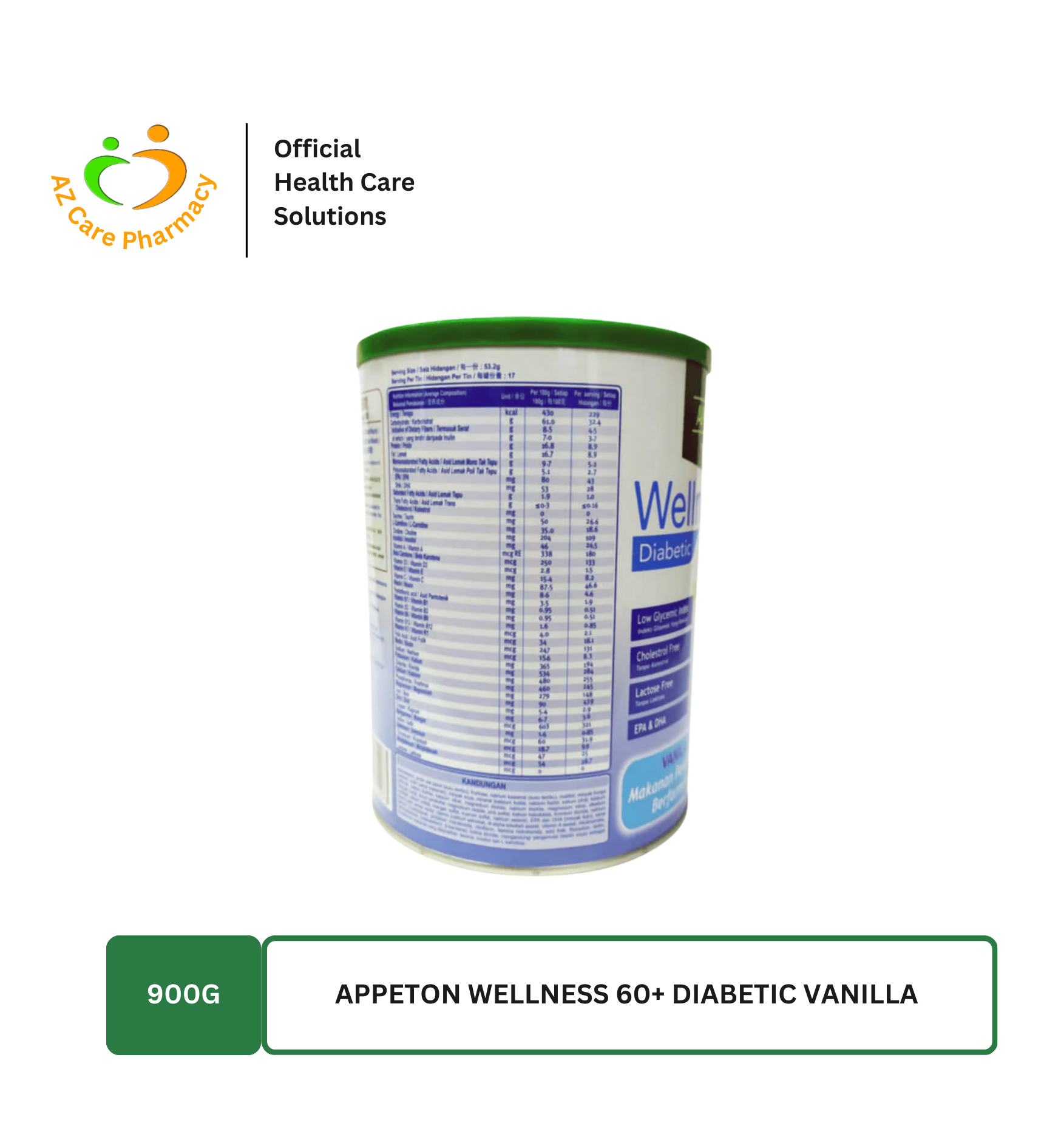 Appeton Wellness 60+ Diabetic Vanilla 900g - Image 3