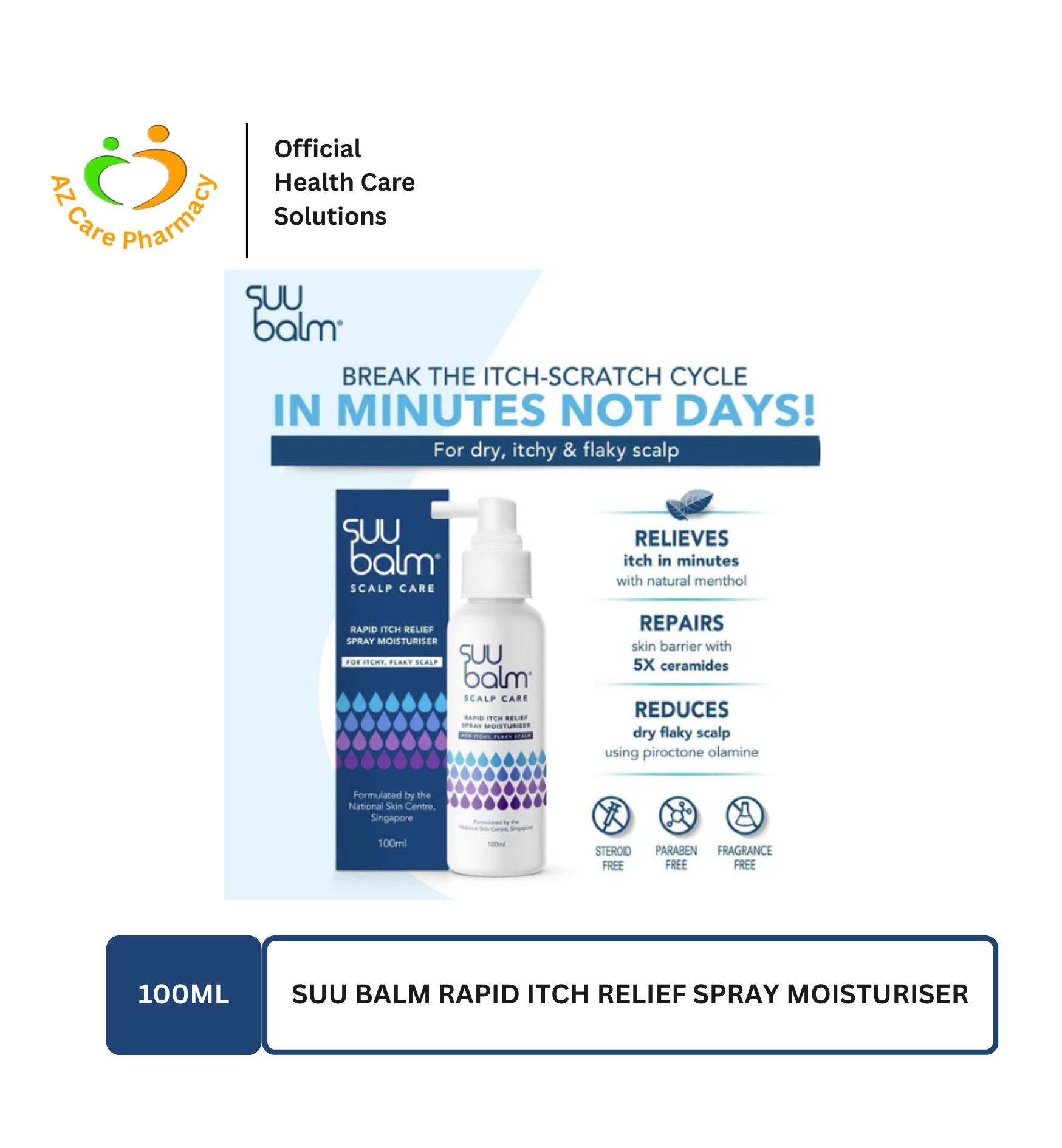Suu Balm Rapid Itch Relief Spray Moisturiser 100ml - Image 4