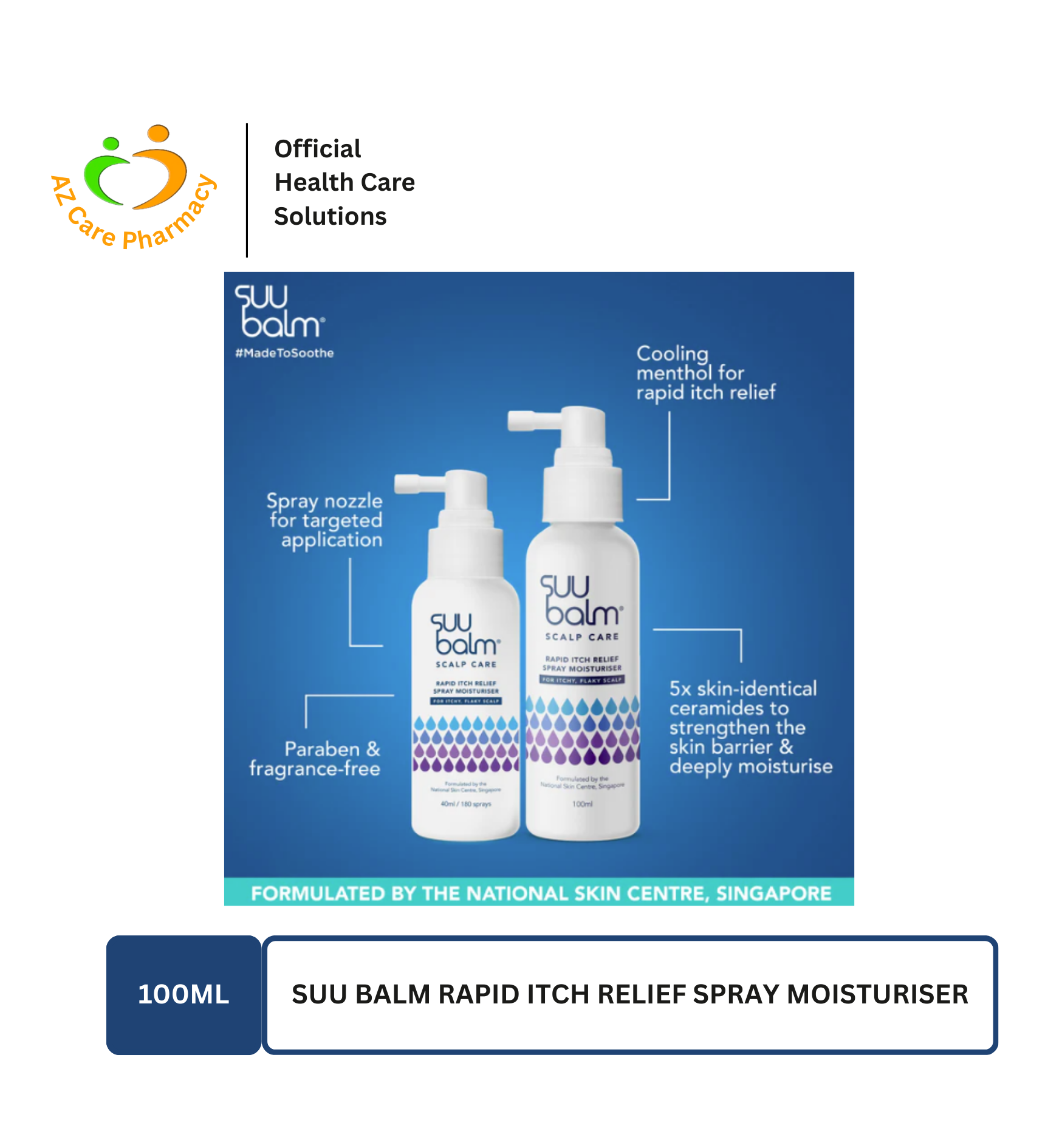 Suu Balm Rapid Itch Relief Spray Moisturiser 100ml - Image 3