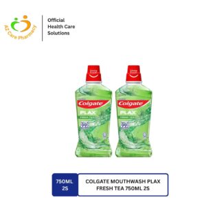 Colgate Mouthwash Plax Fresh Tea 750ml 2s
