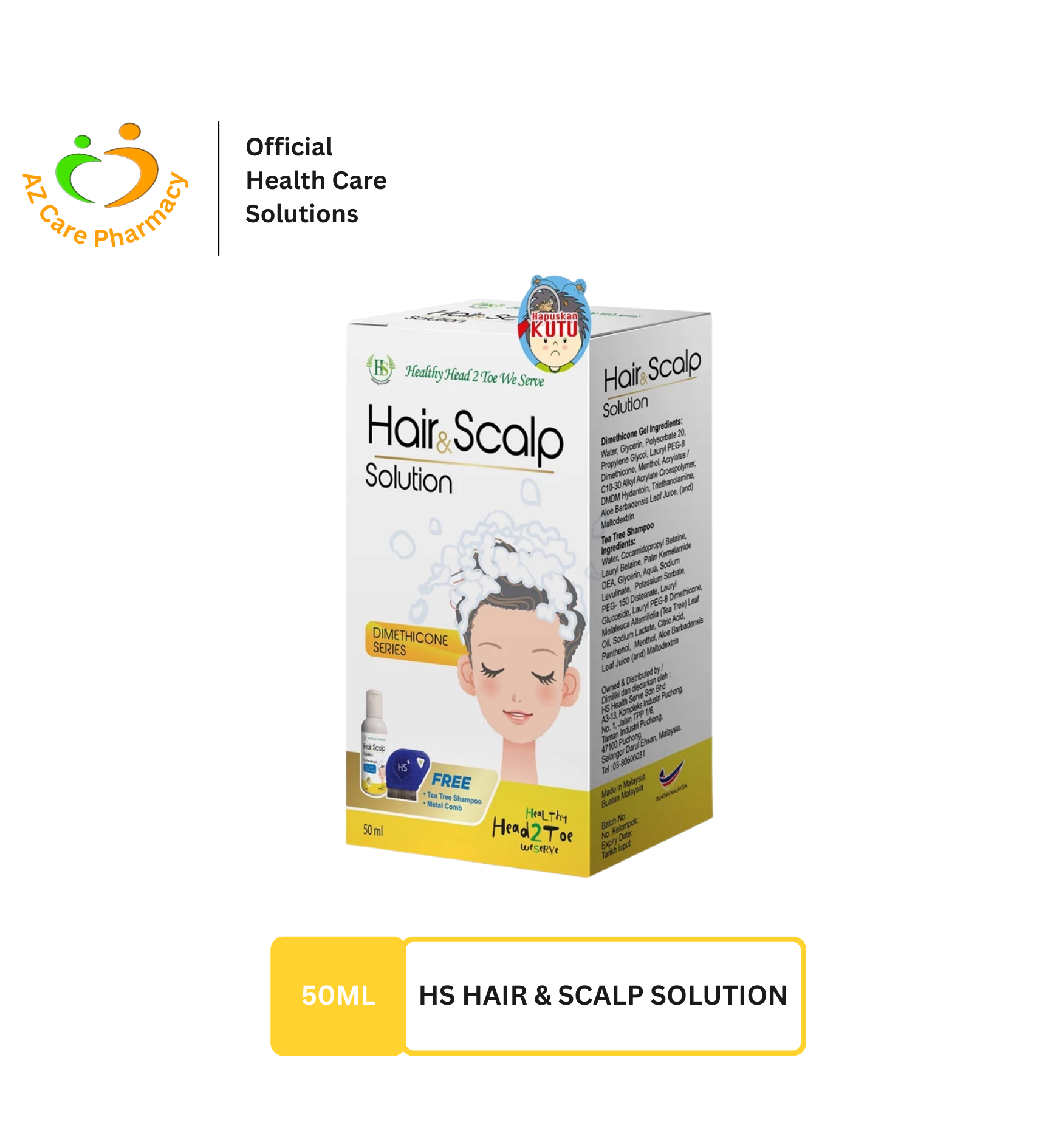 HS Hair & Scalp Solution 50ml - Image 2