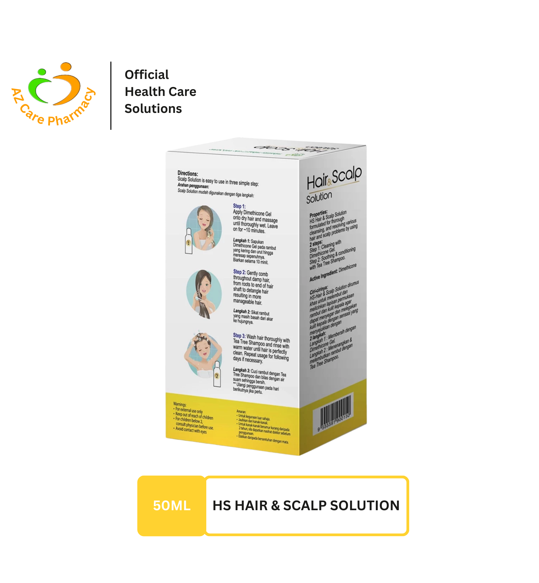 HS Hair & Scalp Solution 50ml - Image 3