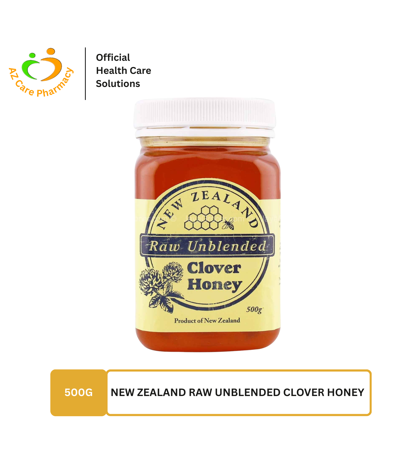 New Zealand Raw Unblended Clover Honey 500g