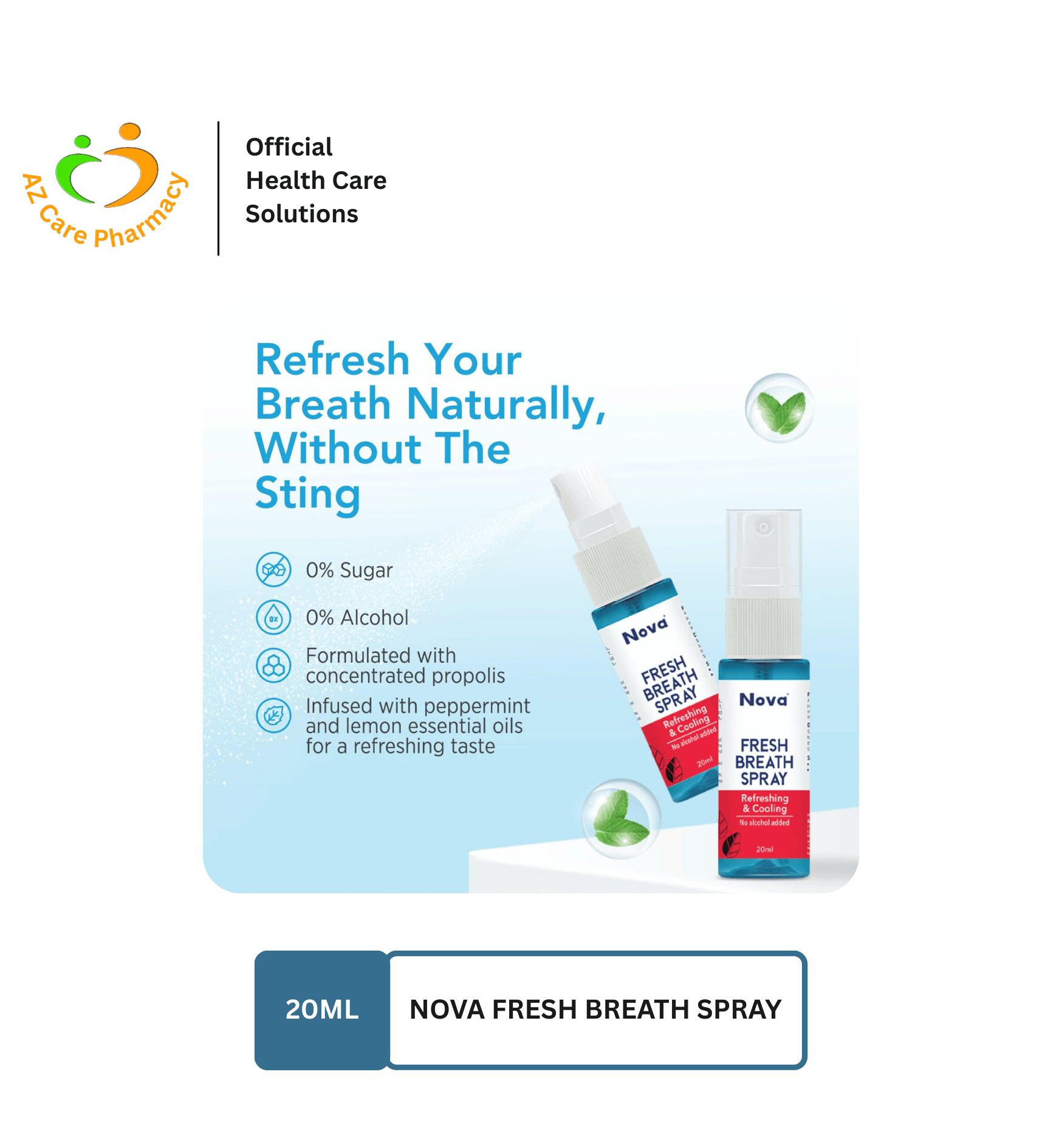 Nova Fresh Breath Spray 20ml - Image 6