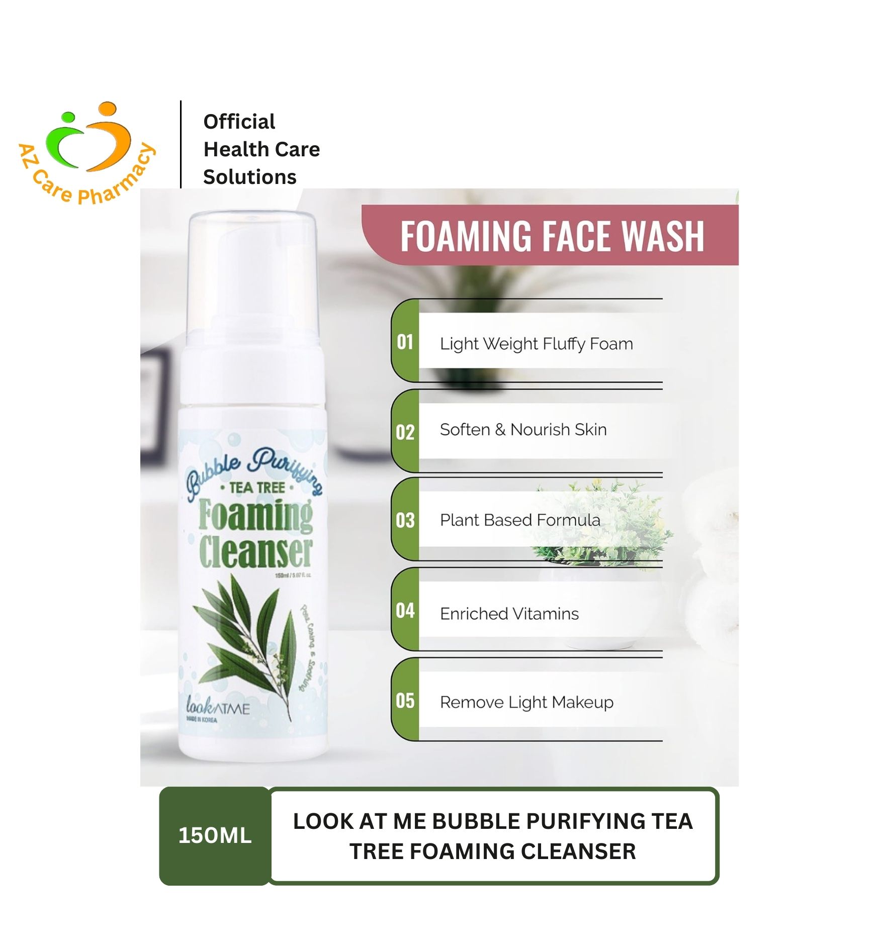 Look At Me Tea Tree Foaming Cleanser 150ML - Image 7