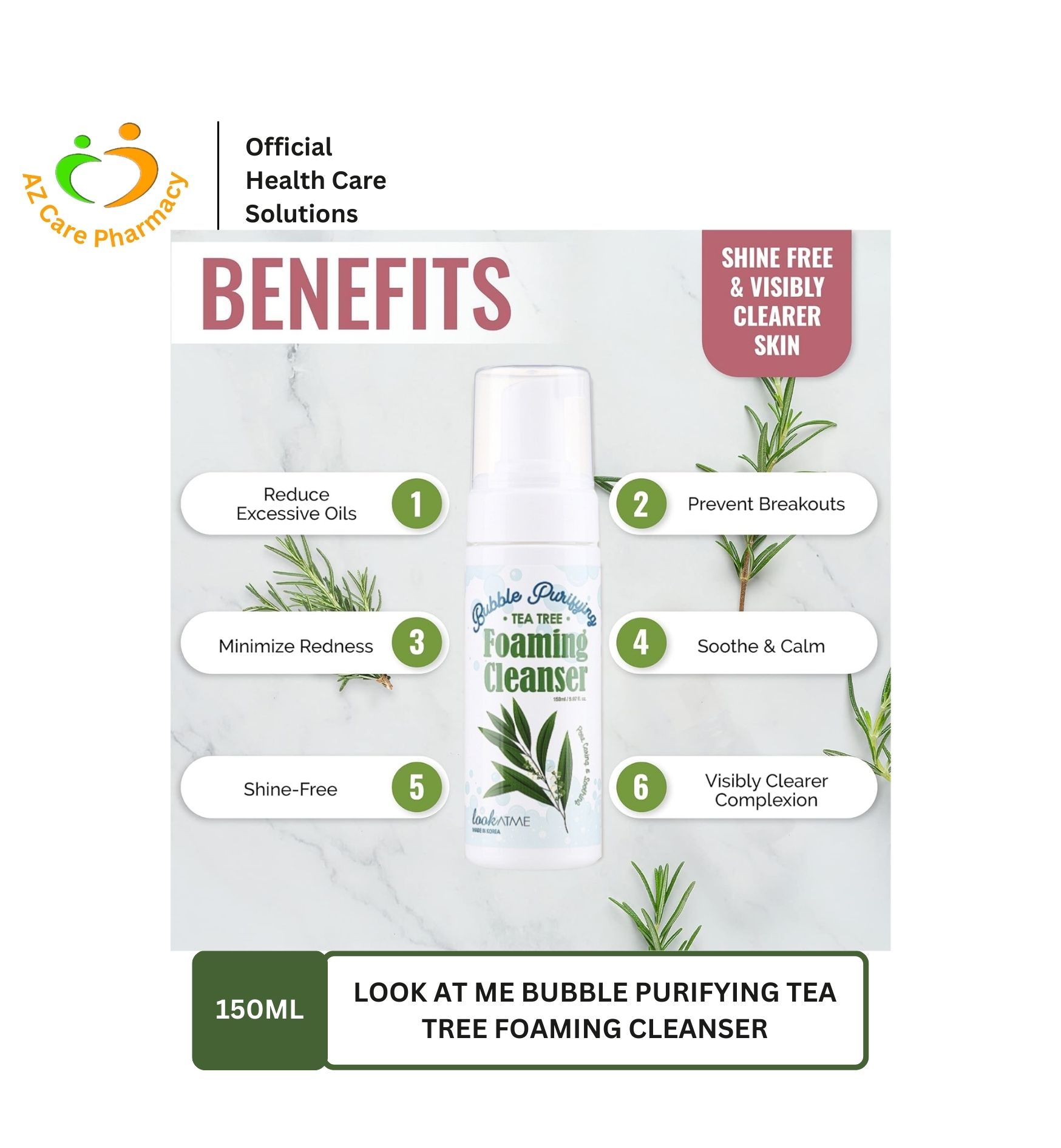 Look At Me Tea Tree Foaming Cleanser 150ML - Image 3