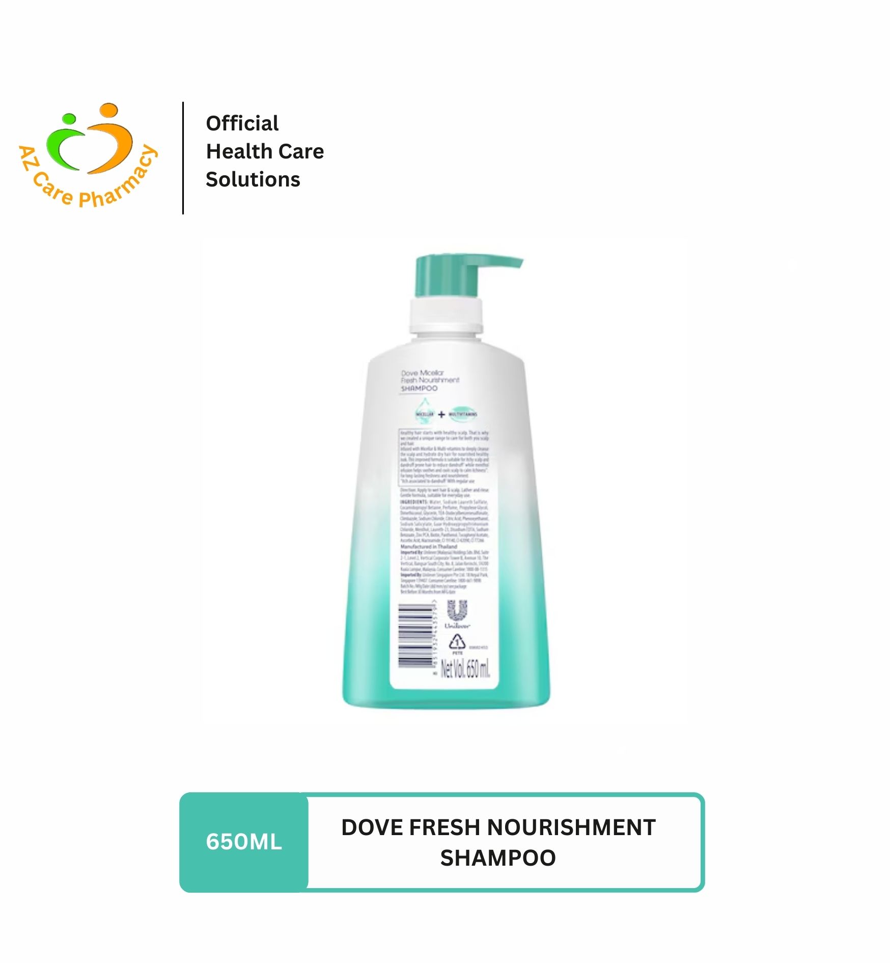 Dove Fresh Nourishment Shampoo 650ml - Image 3