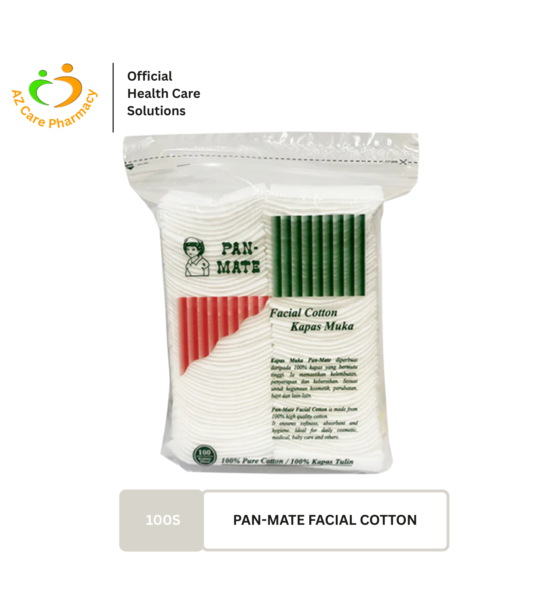 Pan-Mate Facial Cotton 100s