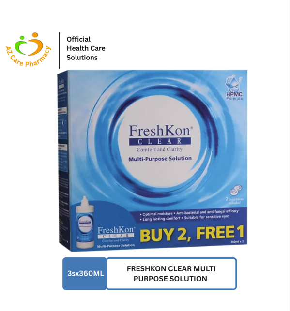 Freshkon Clear Multi-Purpose Solution 360mlx3s