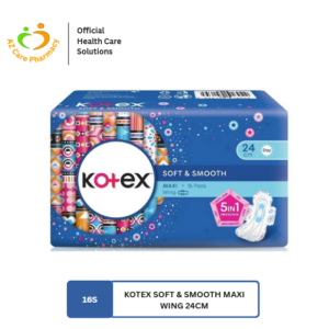 Kotex Soft & Smooth Maxi Wing 24cm 16s