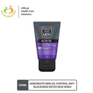 Nano White Men Oil Control Anti-blackhead Detox Mud Wash 100ml