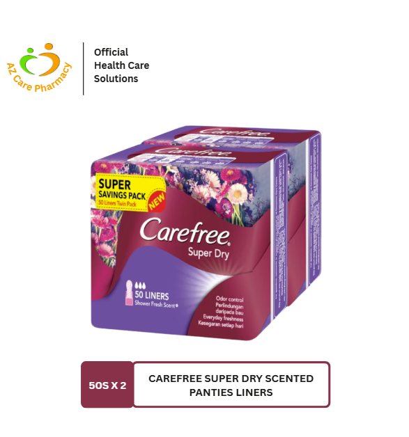 Carefree Super Dry Scented Panties Liners 50s x 2