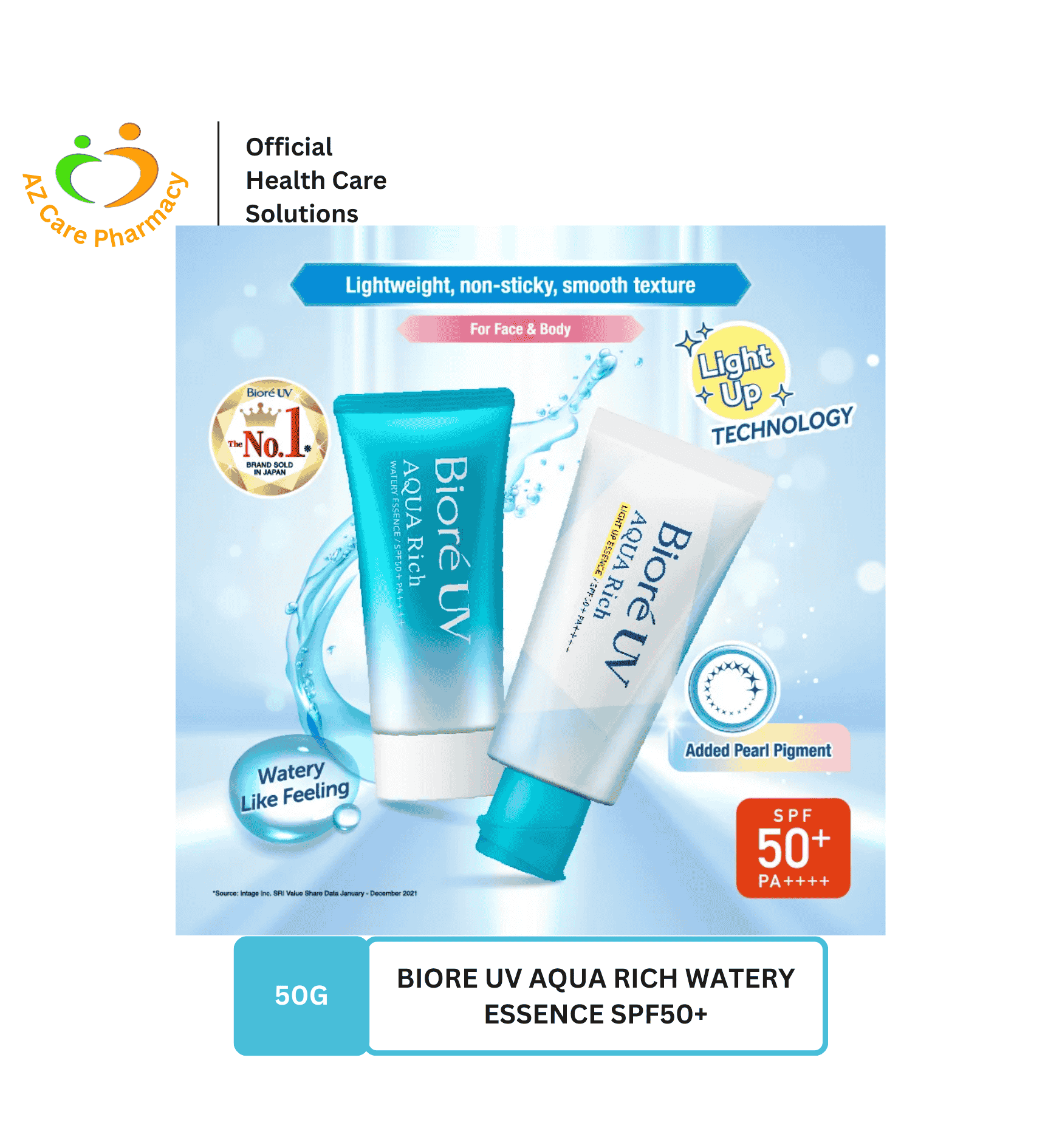 Biore Uv Aqua Rich Watery Essence SPF50+ 50g - Image 3