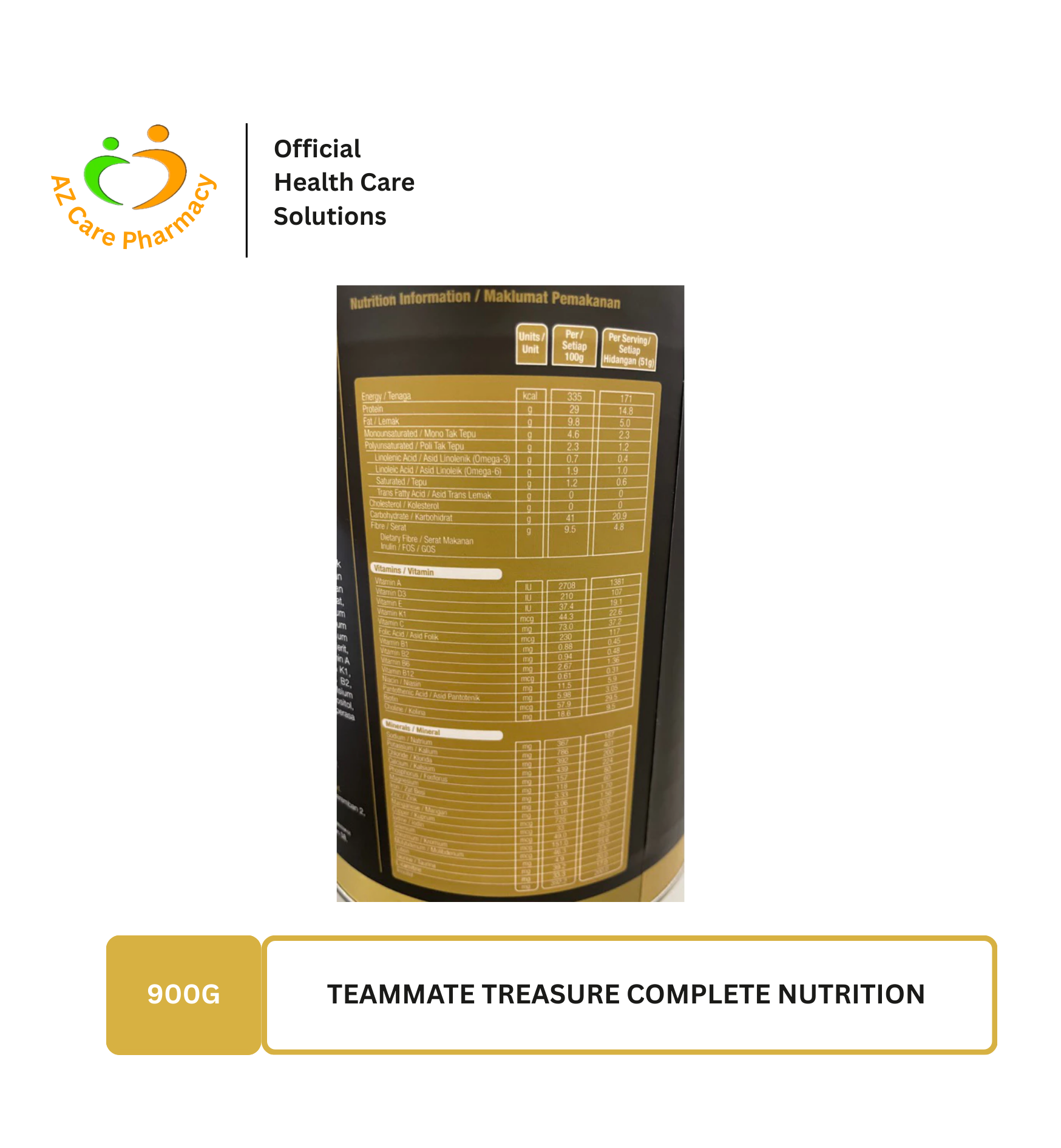 Teammate Treasure Complete Nutrition 900g - Image 4